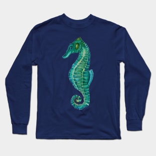 Seahorse Watercolor Long Sleeve T-Shirt